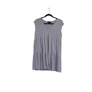 Social Standard by Sanctuary Tiered Casual Mini Swing Dress | Size L | Blue